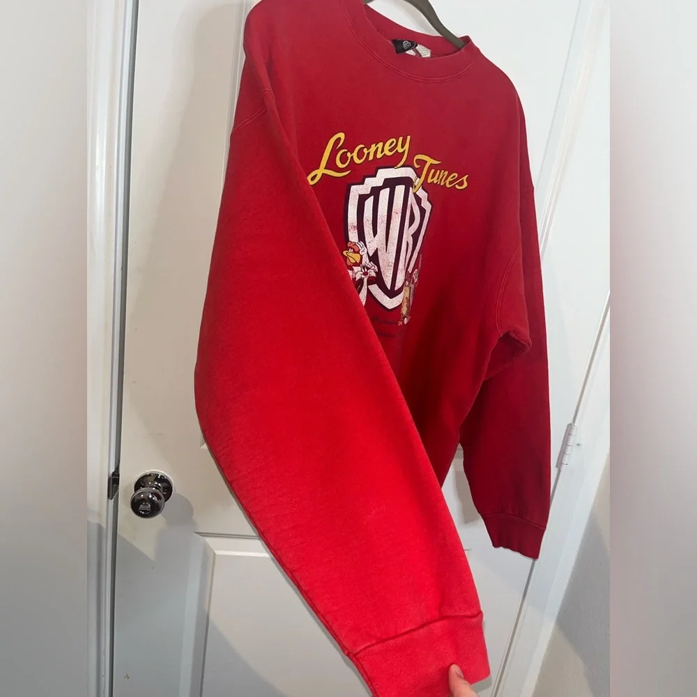 Warner Bros VTG 90s XXL Looney Tunes Crewneck Sweatshirt Bugs Taz Graphic Print